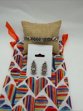 Brighton Interlok Lustre Bracelet and Post Earrings
